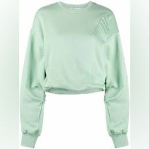 The Attico Green Cropped Sweatshirt‎